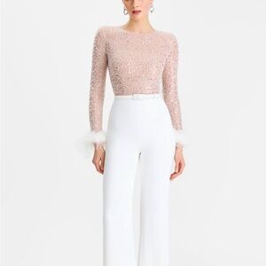 Women's High-Waist Wide-Leg Pants in White